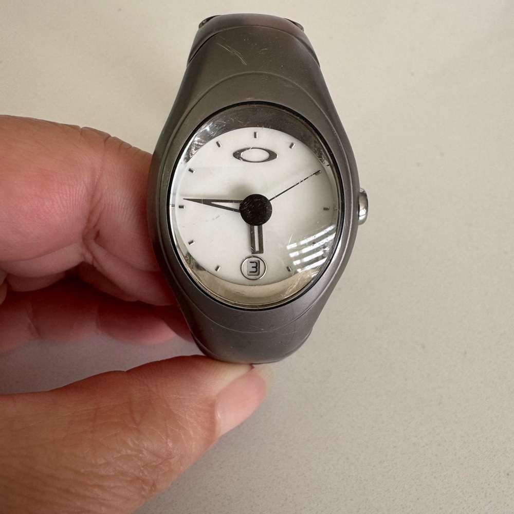 Oakley Icon Titanium w/ White Dial Watch
